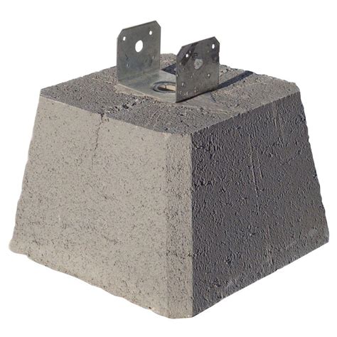 concrete pier block with metal bracket lowe|12x12 cmu block pier.